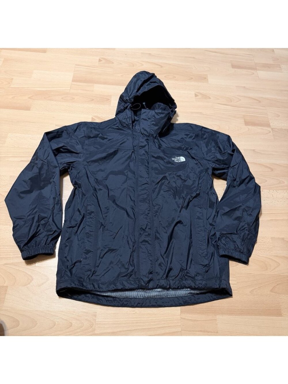 North Face Jacket Mens Med HyVent Insulated Waterproof Windbreaker Nylon Black